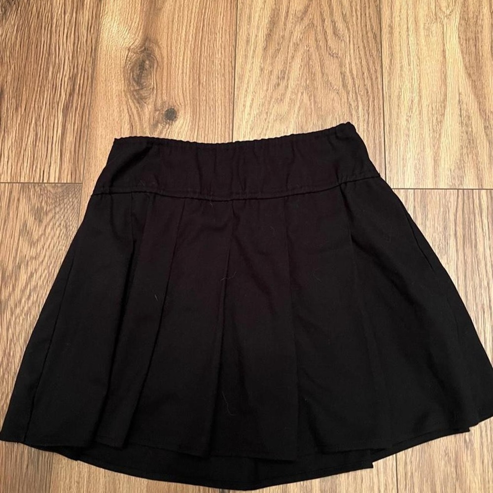 Hollister black pleated ultra high-waisted mini skirt